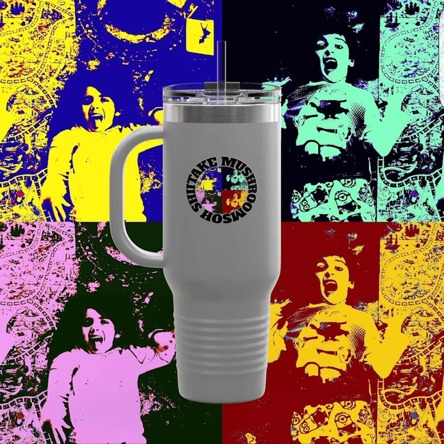 OhShiitakeMushrooms FAM! - Vibrant Insulated Travel Mug for Daily Adventures, 40oz Beverage Tumbler