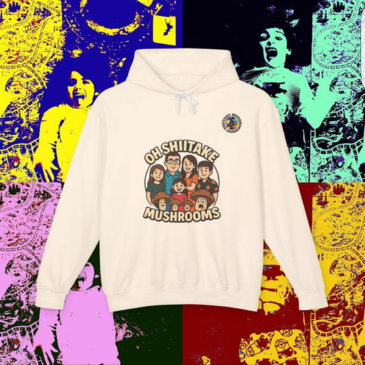 OhShiitakeMushrooms FAM! Hoodie, Lightweight Sweatshirt for Everyday Comfort, Unisex Casual Wear, Gift for Friends, Relaxation Clothing