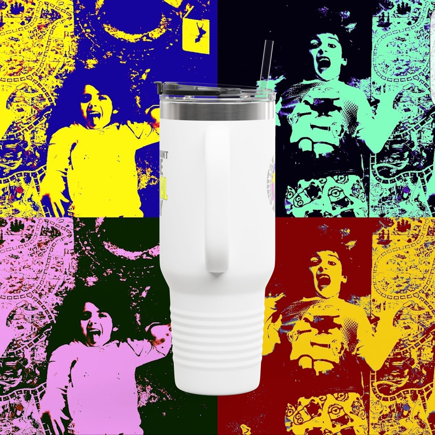 I JUST WANT ONE NORMAL DAY! -Vibrant Insulated Travel Mug for Daily Adventures, 40oz Beverage Tumbler