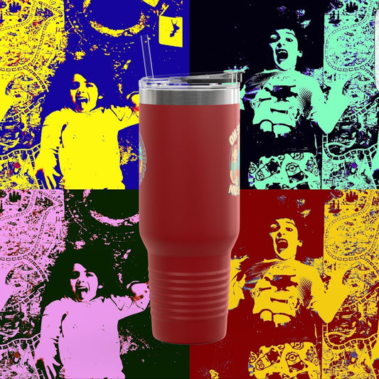 OhShiitakeMushrooms FAM! - Vibrant Insulated Travel Mug for Daily Adventures, 40oz Beverage Tumbler