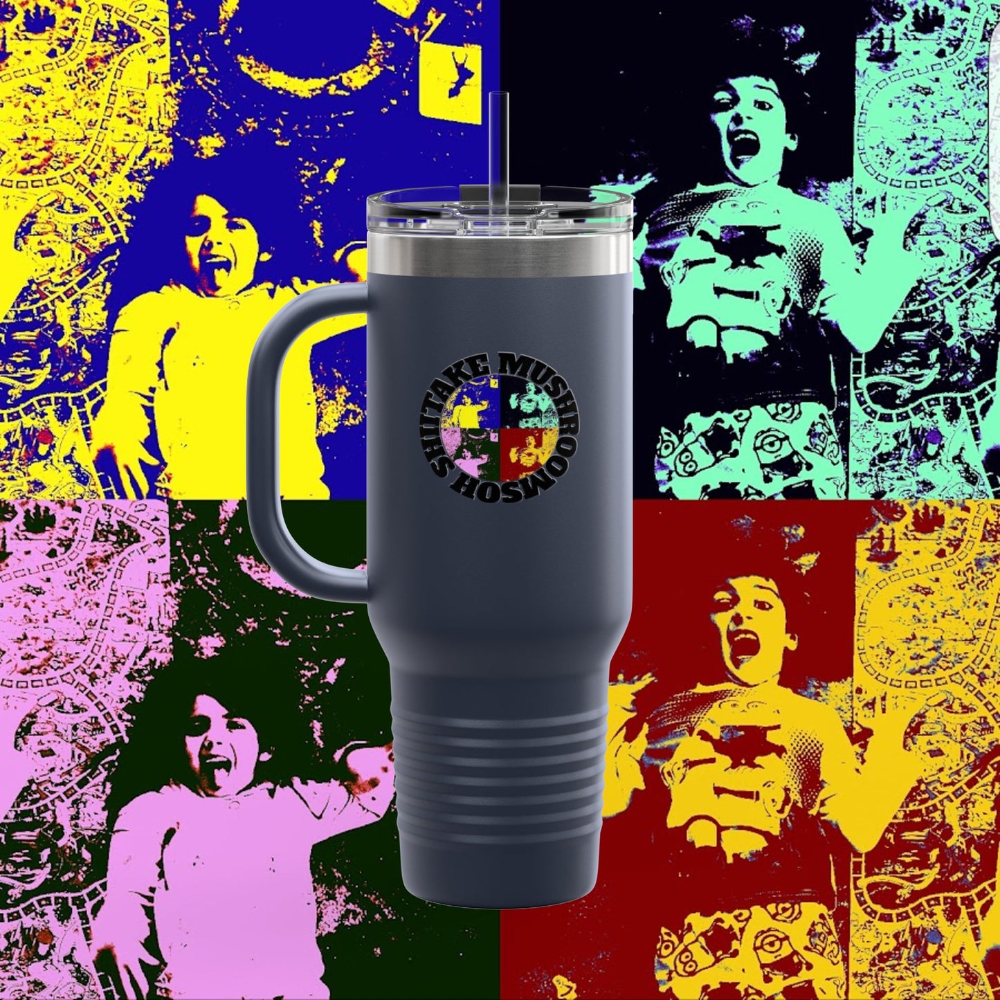 OhShiitakeMushrooms FAM! - Vibrant Insulated Travel Mug for Daily Adventures, 40oz Beverage Tumbler