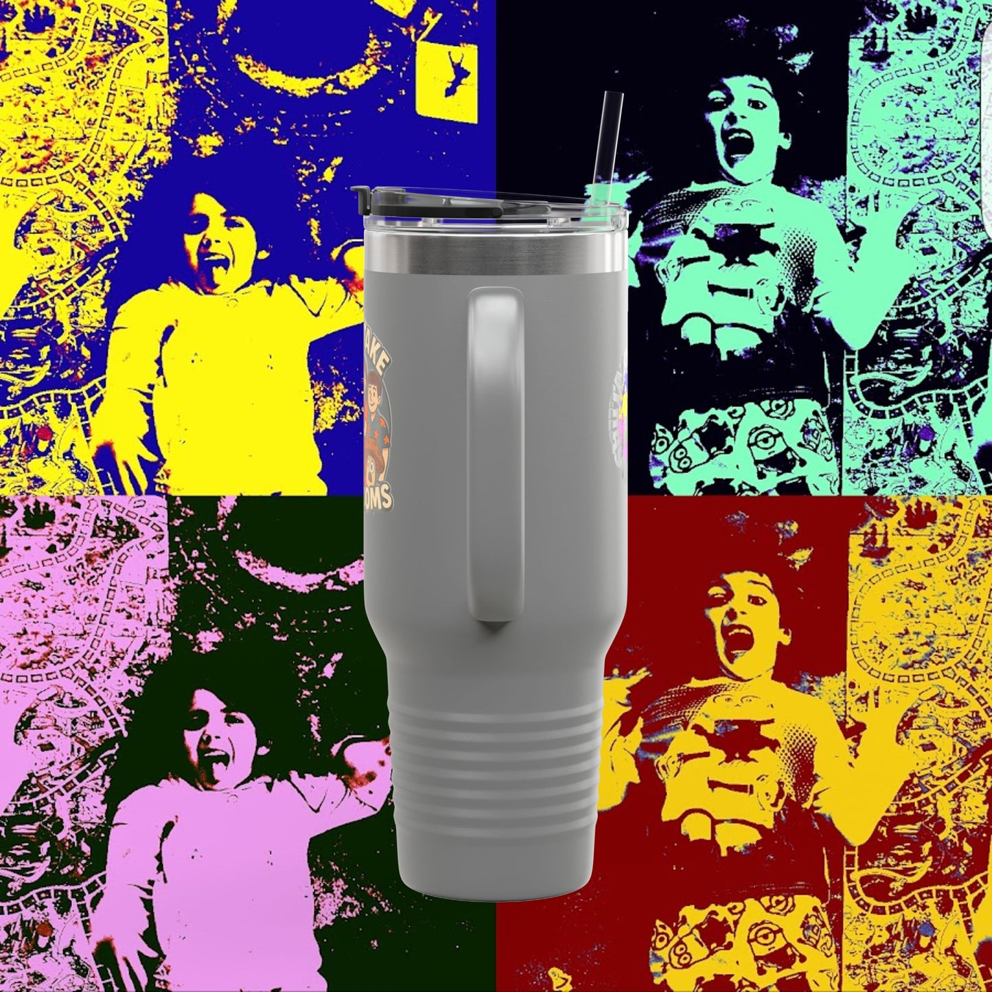 OhShiitakeMushrooms FAM! - Vibrant Insulated Travel Mug for Daily Adventures, 40oz Beverage Tumbler