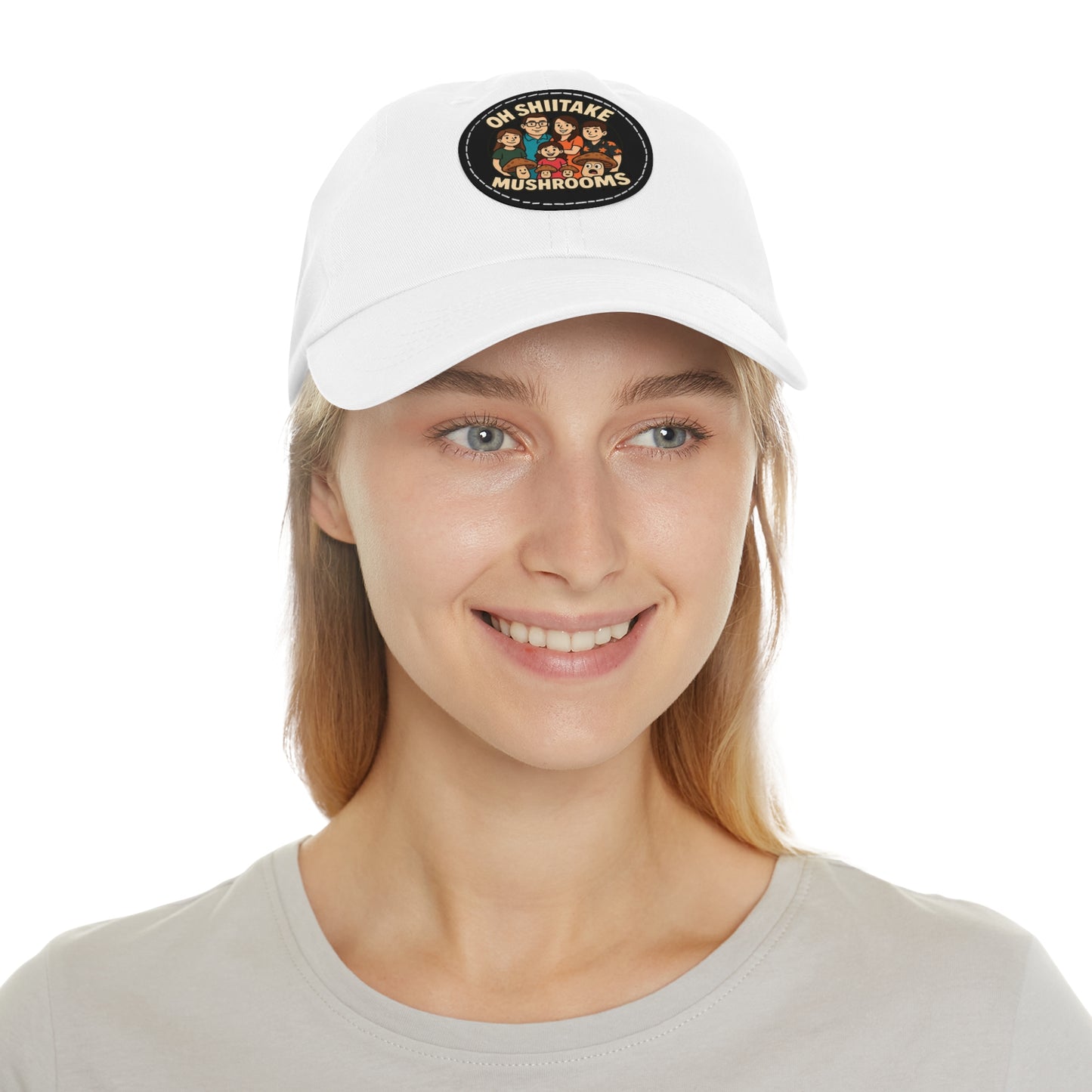 OhShiitakeMushrooms FAM! - Vibrant Dad Hat with Leather Patch