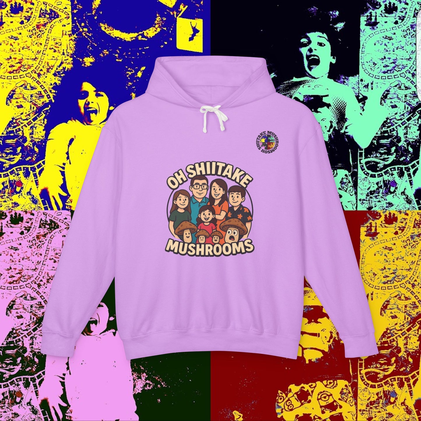 OhShiitakeMushrooms FAM! Hoodie, Lightweight Sweatshirt for Everyday Comfort, Unisex Casual Wear, Gift for Friends, Relaxation Clothing