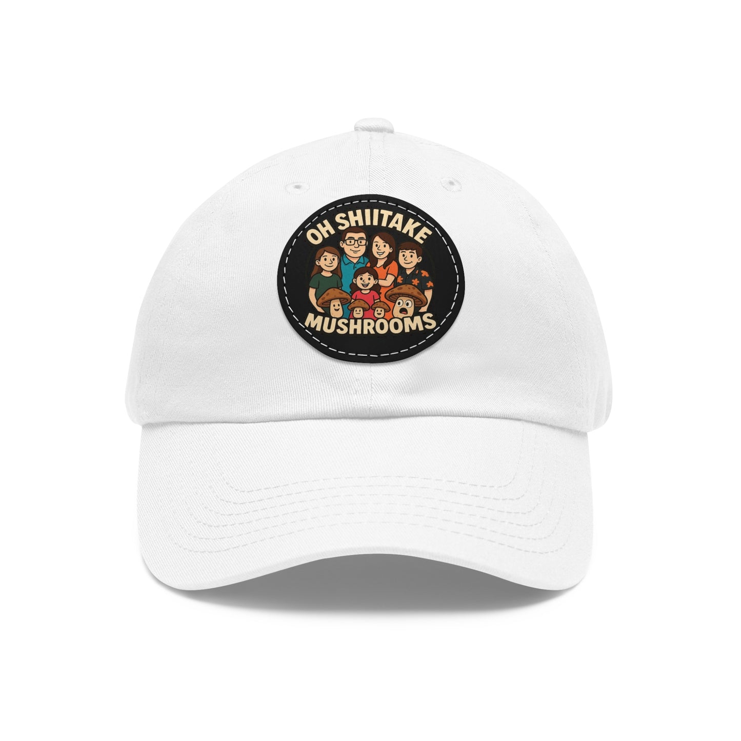 OhShiitakeMushrooms FAM! - Vibrant Dad Hat with Leather Patch