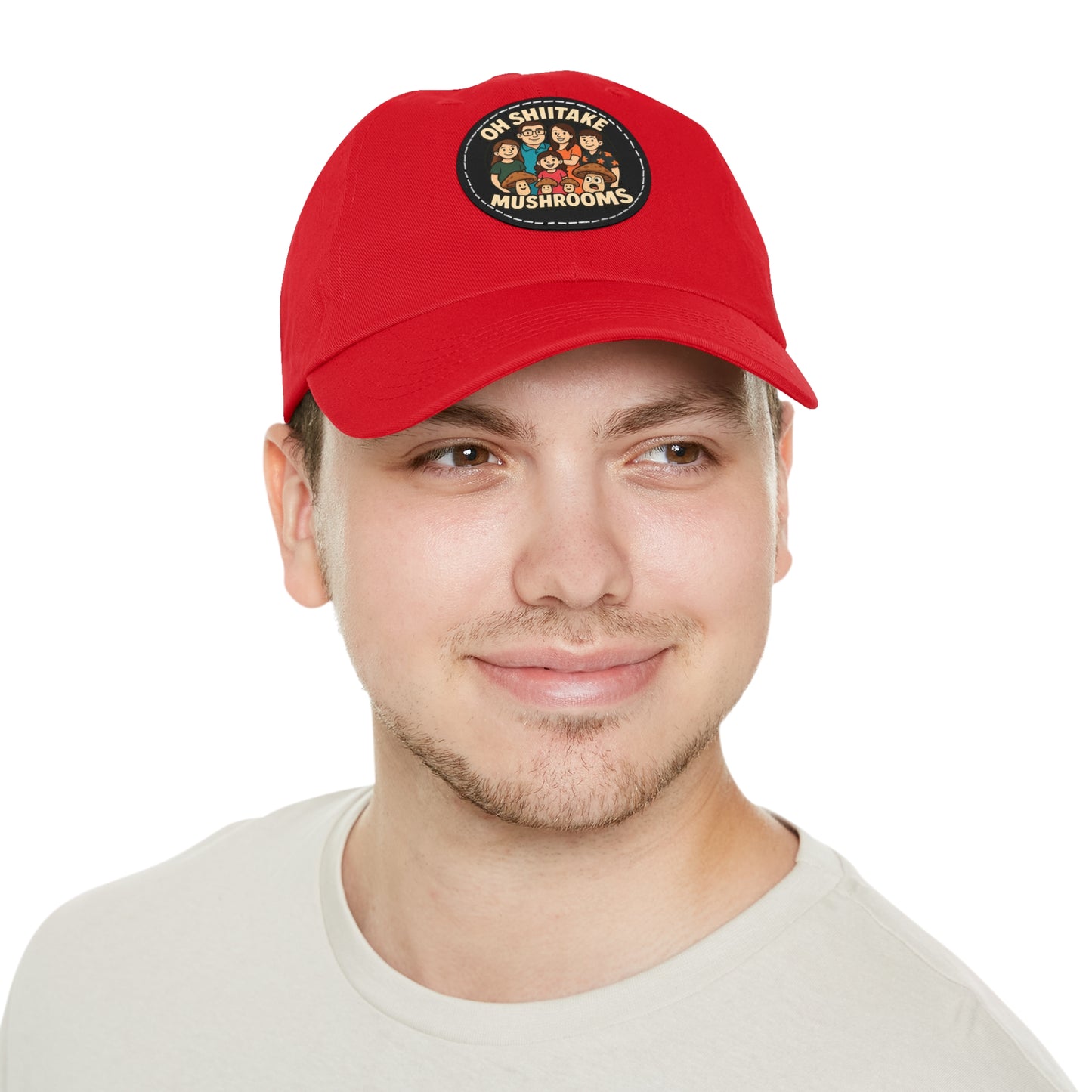 OhShiitakeMushrooms FAM! - Vibrant Dad Hat with Leather Patch