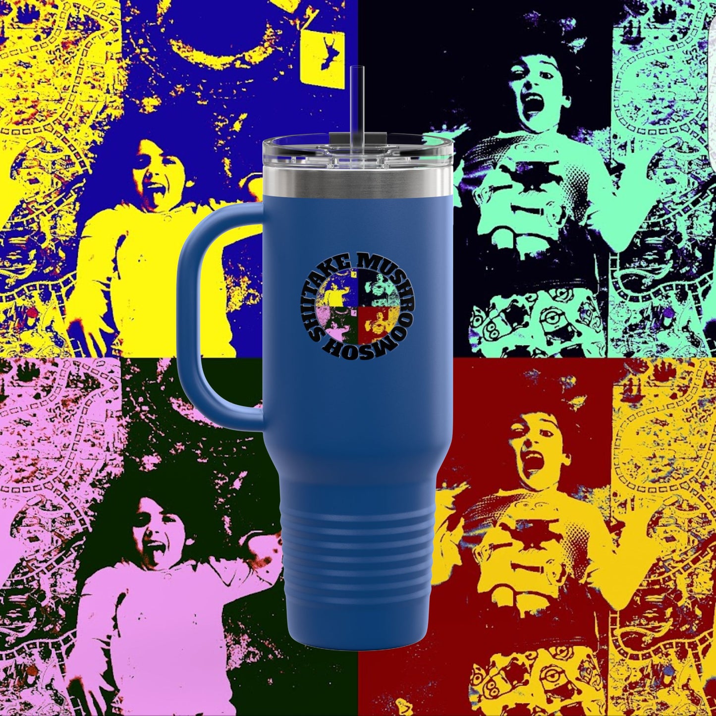 OhShiitakeMushrooms FAM! - Vibrant Insulated Travel Mug for Daily Adventures, 40oz Beverage Tumbler