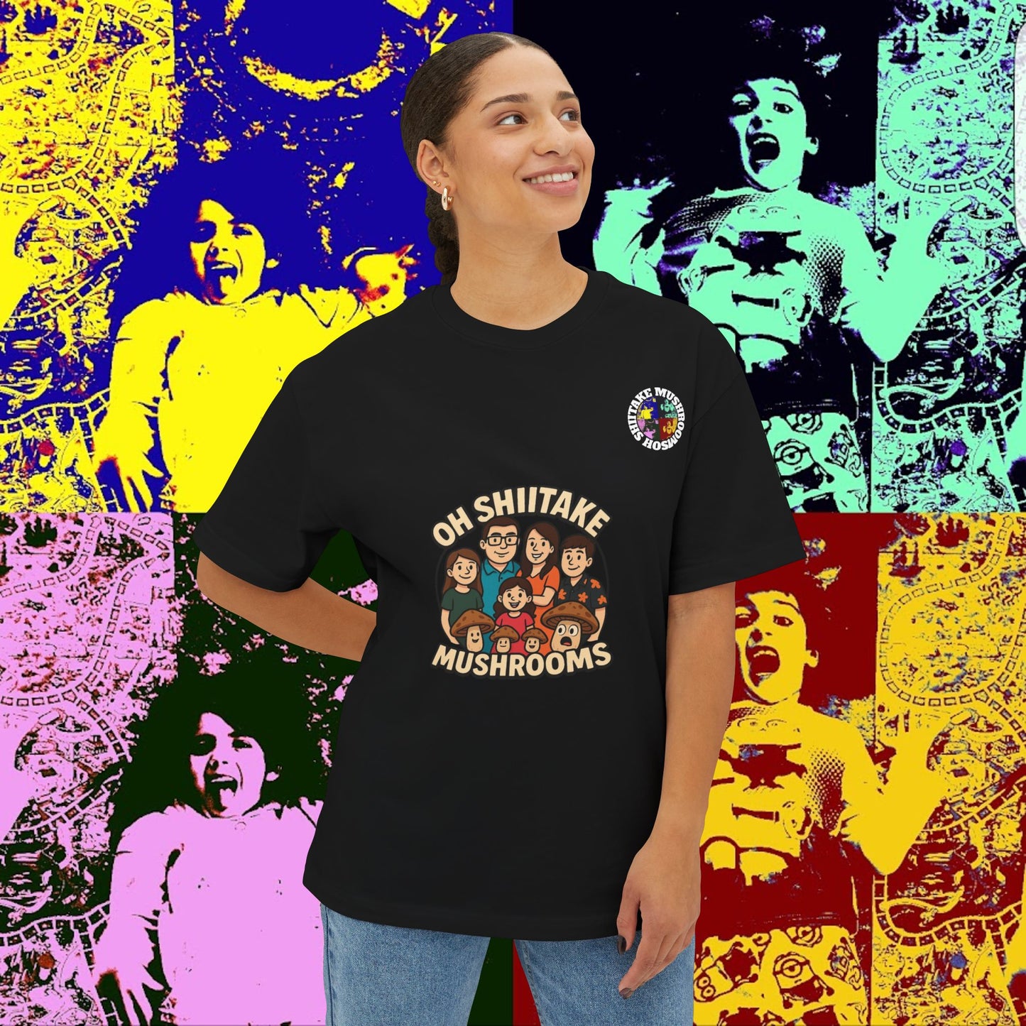 OhShiitakeMushrooms FAM! Unisex Oversized Boxy Tee
