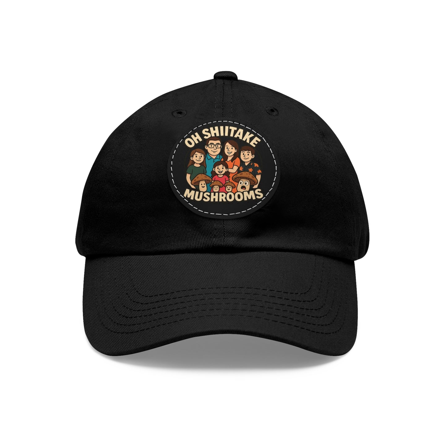 OhShiitakeMushrooms FAM! - Vibrant Dad Hat with Leather Patch