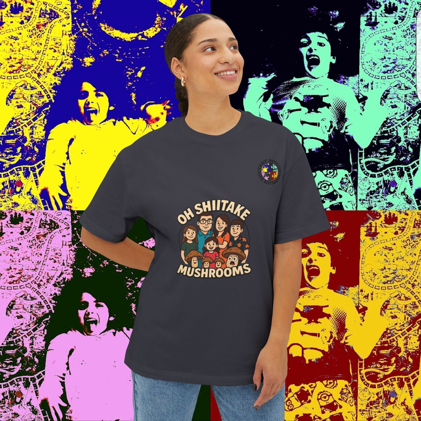 OhShiitakeMushrooms FAM! Unisex Oversized Boxy Tee