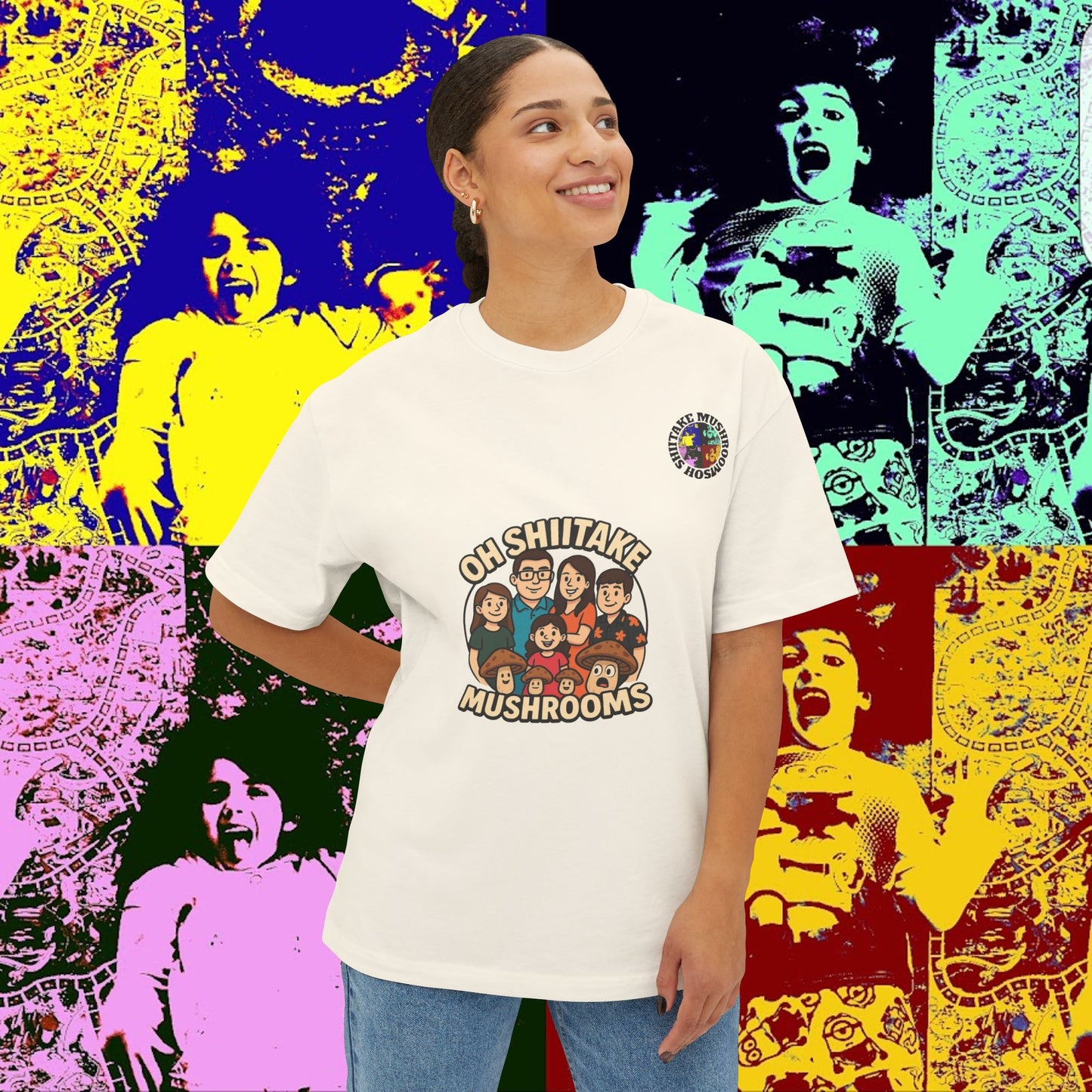 OhShiitakeMushrooms FAM! Unisex Oversized Boxy Tee