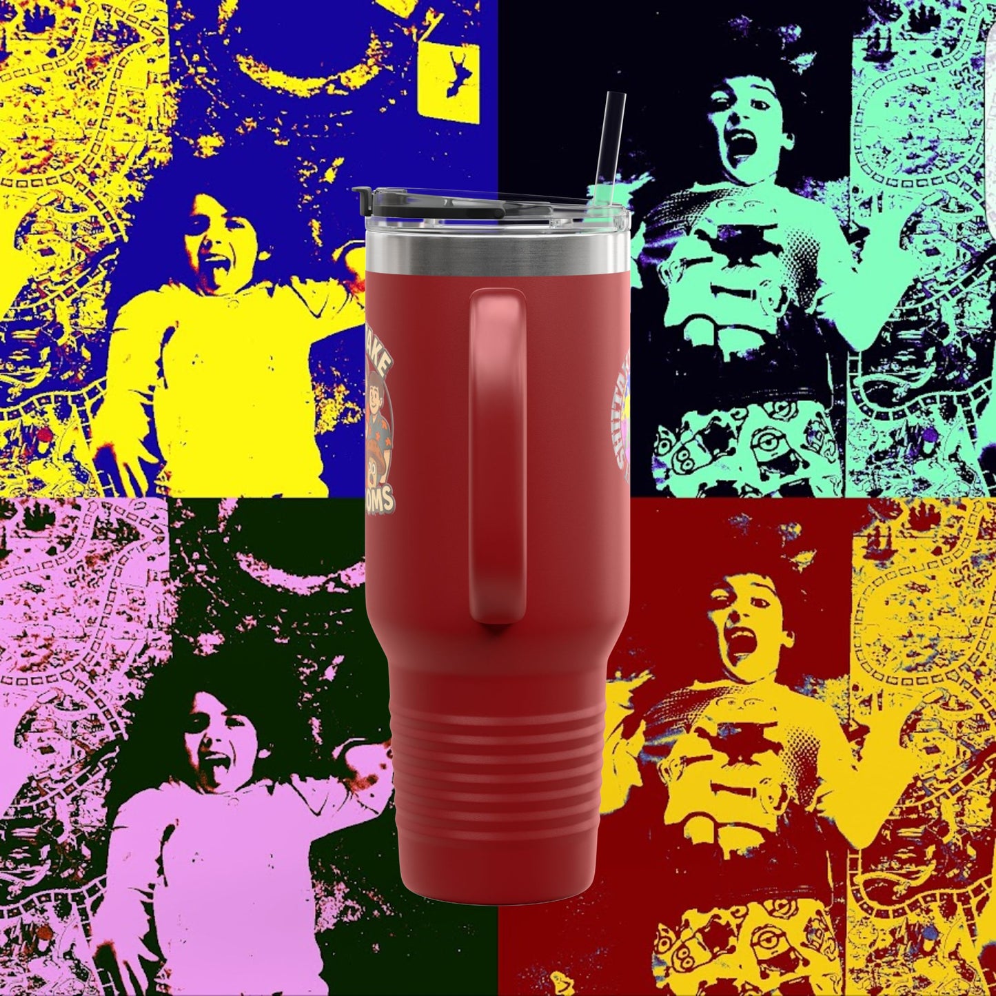 OhShiitakeMushrooms FAM! - Vibrant Insulated Travel Mug for Daily Adventures, 40oz Beverage Tumbler