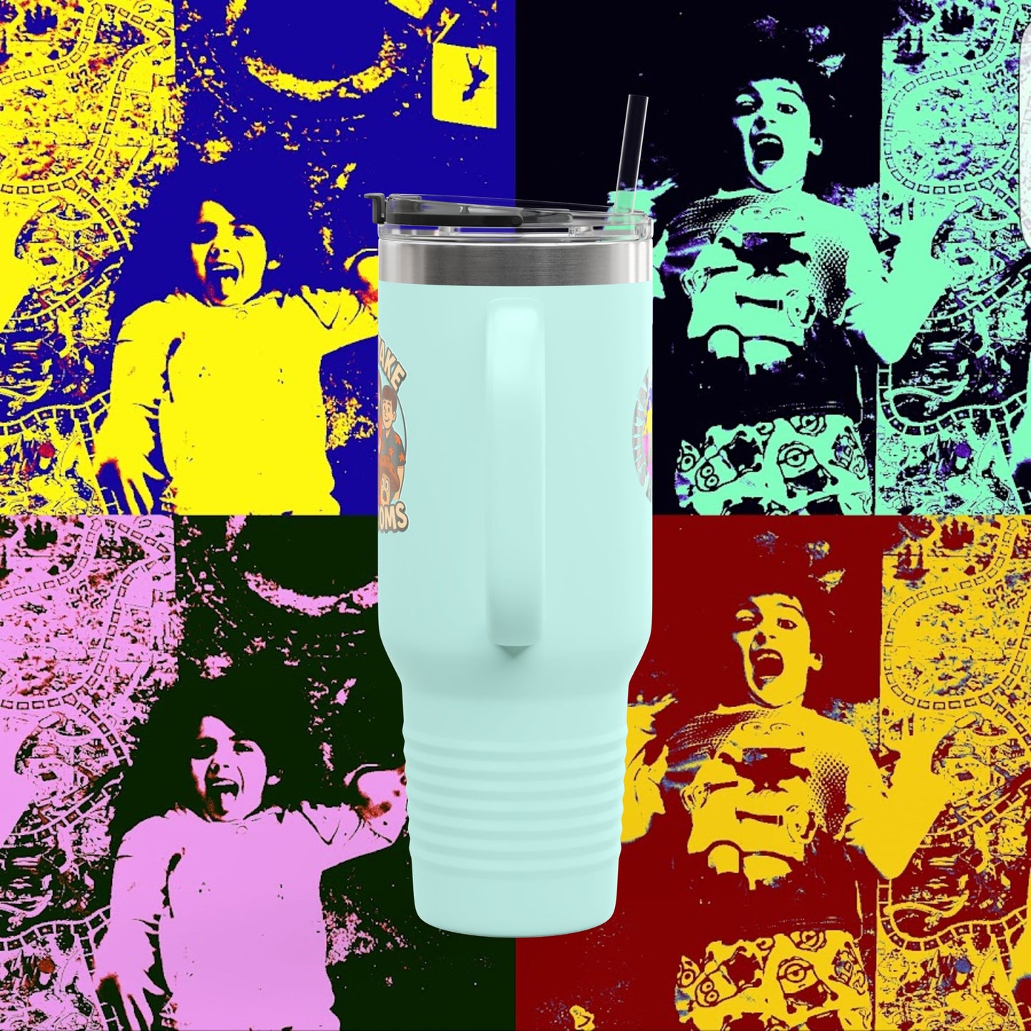 OhShiitakeMushrooms FAM! - Vibrant Insulated Travel Mug for Daily Adventures, 40oz Beverage Tumbler