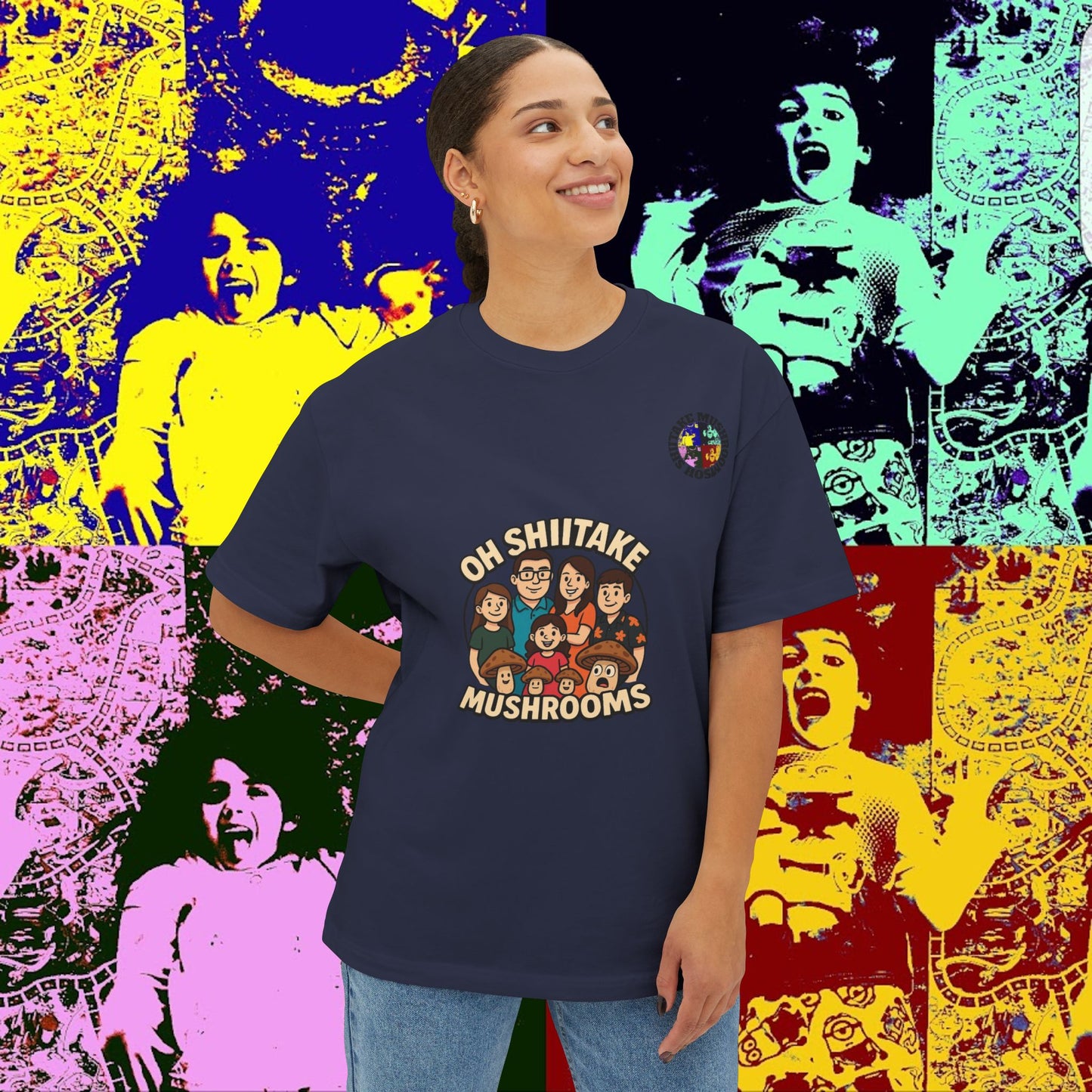 OhShiitakeMushrooms FAM! Unisex Oversized Boxy Tee