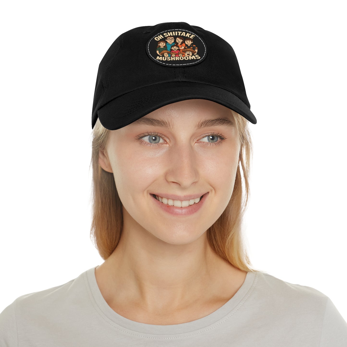 OhShiitakeMushrooms FAM! - Vibrant Dad Hat with Leather Patch