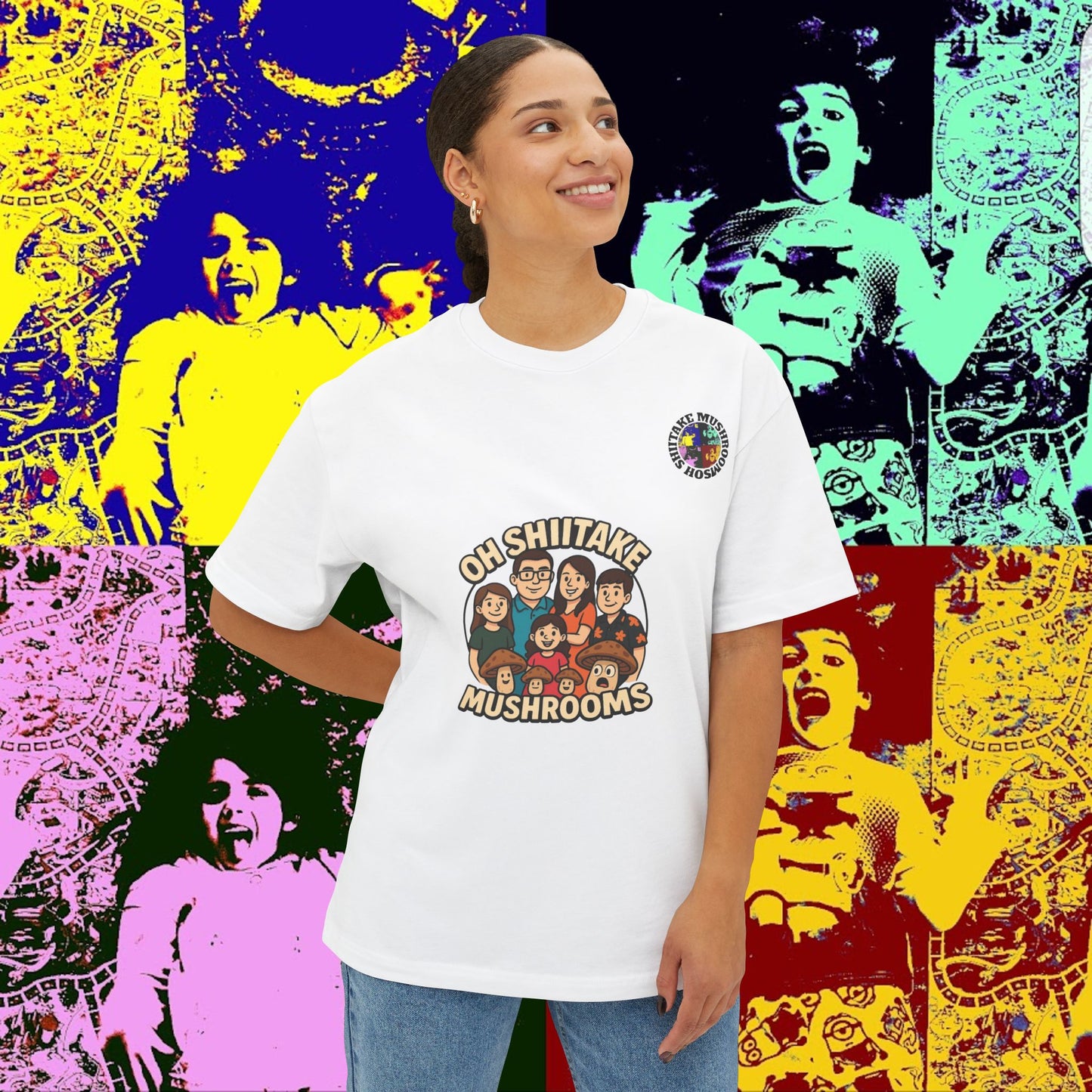 OhShiitakeMushrooms FAM! Unisex Oversized Boxy Tee