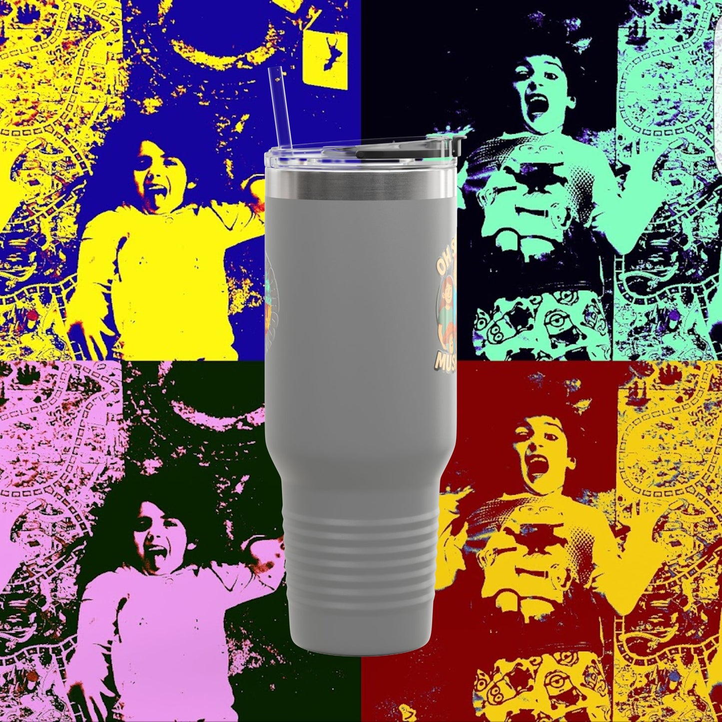 OhShiitakeMushrooms FAM! - Vibrant Insulated Travel Mug for Daily Adventures, 40oz Beverage Tumbler