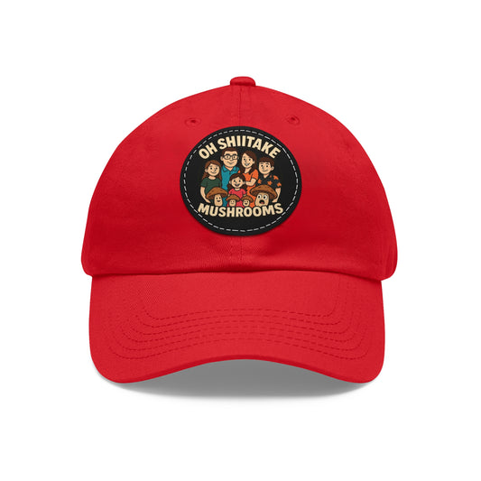 OhShiitakeMushrooms FAM! - Vibrant Dad Hat with Leather Patch