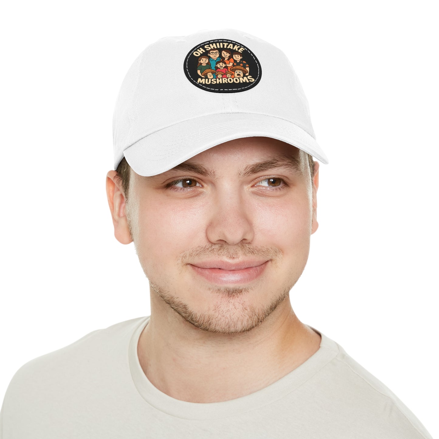 OhShiitakeMushrooms FAM! - Vibrant Dad Hat with Leather Patch