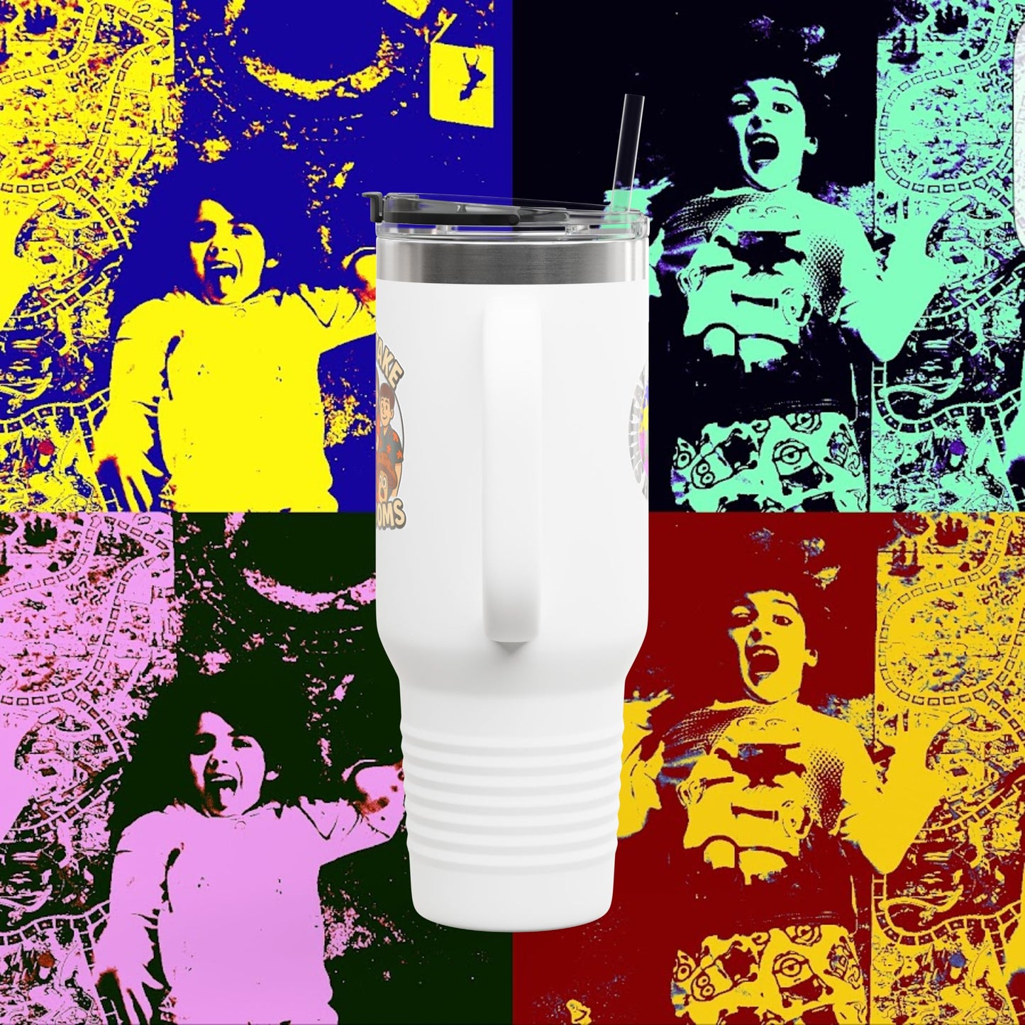 OhShiitakeMushrooms FAM! - Vibrant Insulated Travel Mug for Daily Adventures, 40oz Beverage Tumbler