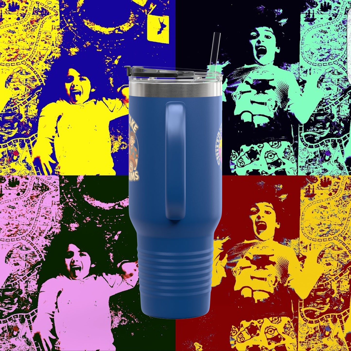 OhShiitakeMushrooms FAM! - Vibrant Insulated Travel Mug for Daily Adventures, 40oz Beverage Tumbler