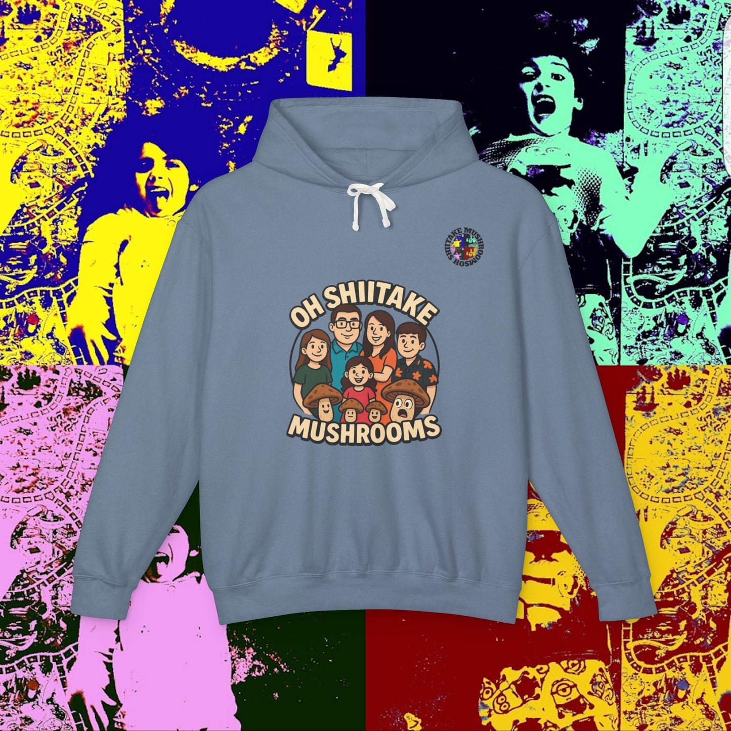 OhShiitakeMushrooms FAM! Hoodie, Lightweight Sweatshirt for Everyday Comfort, Unisex Casual Wear, Gift for Friends, Relaxation Clothing